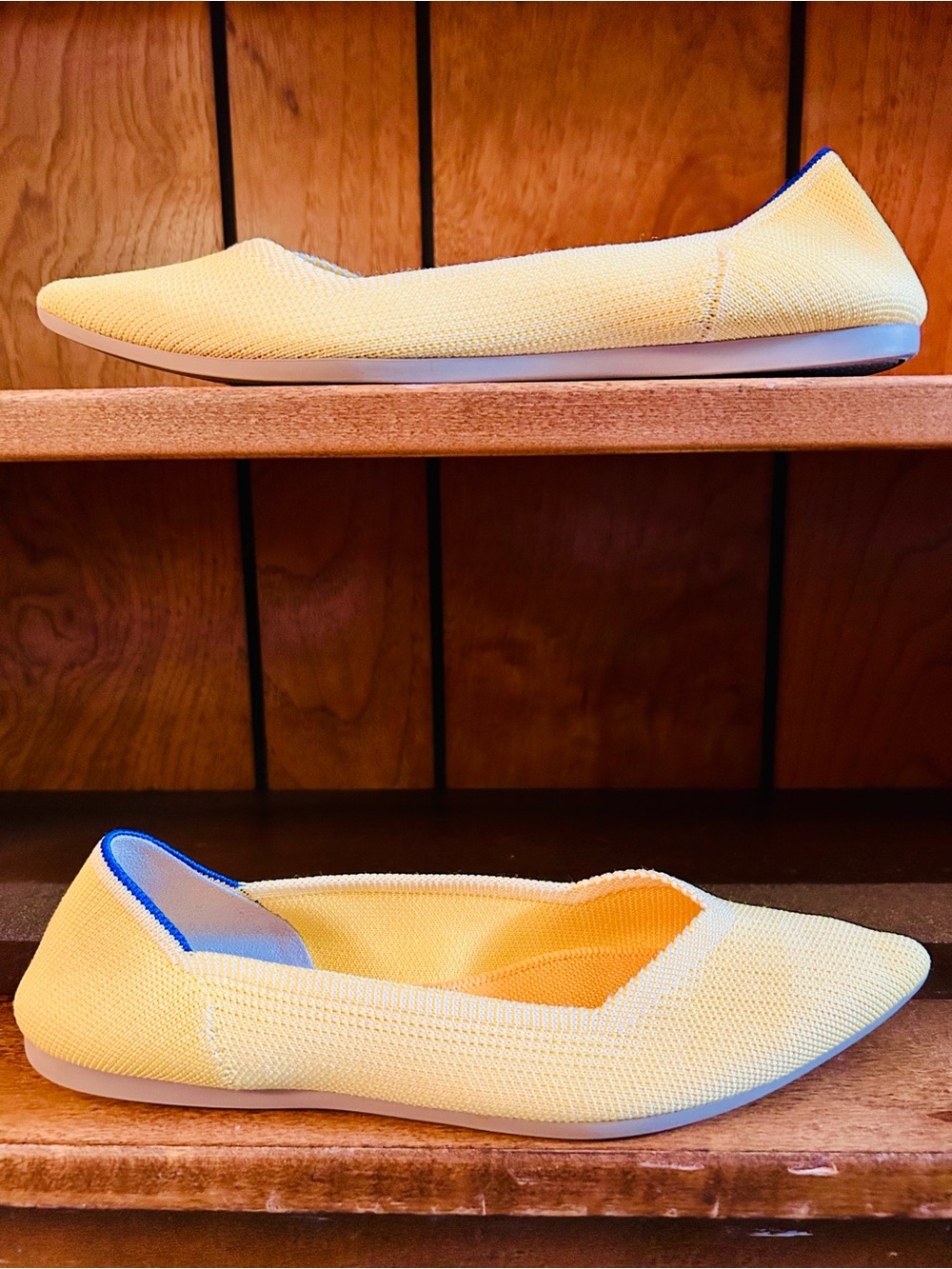 Rothy's Marigold Yellow The Point Retired Slip On Knit Ballet Flats 8.5 EU 39 - Picture 4 of 14